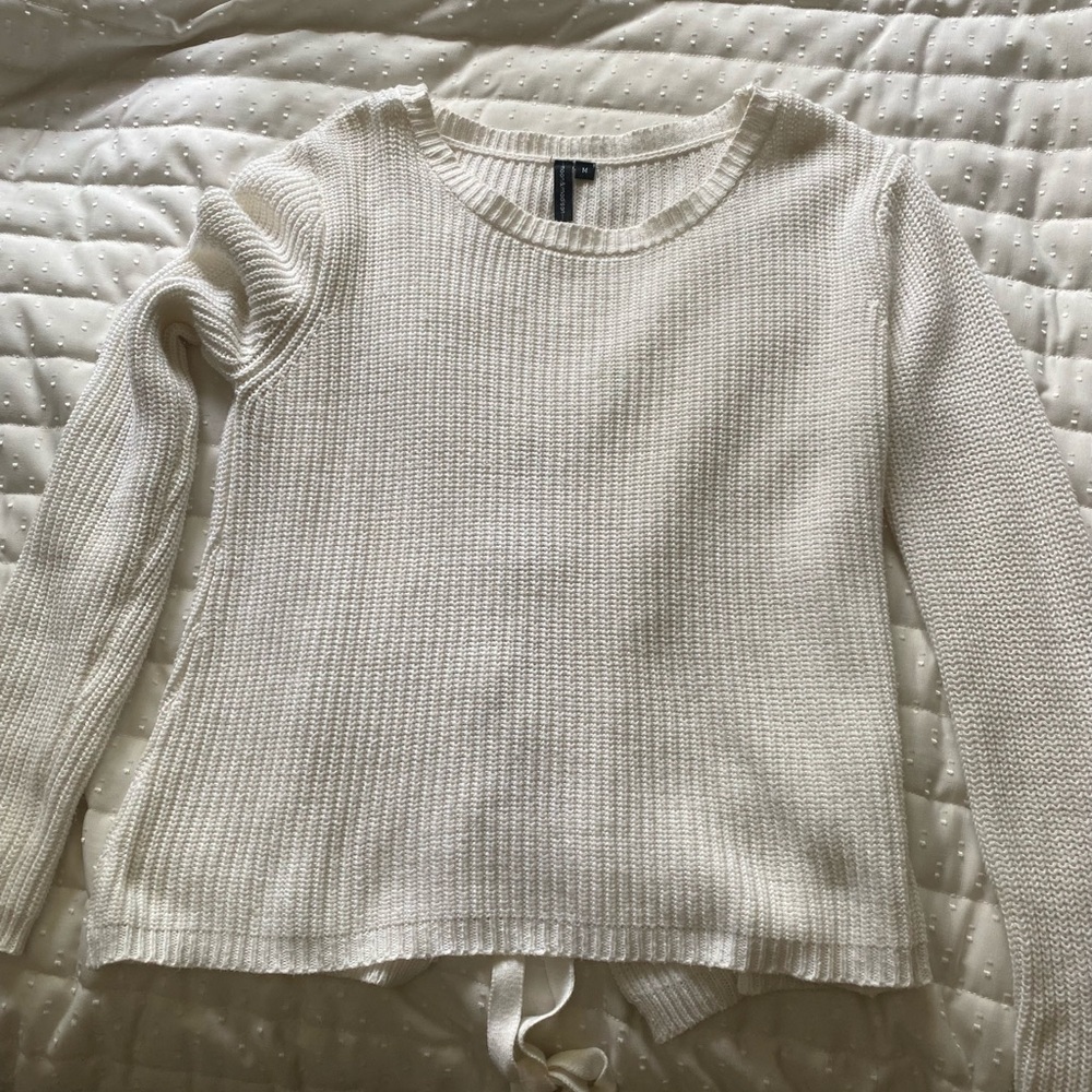 Cute tie in the back sweater